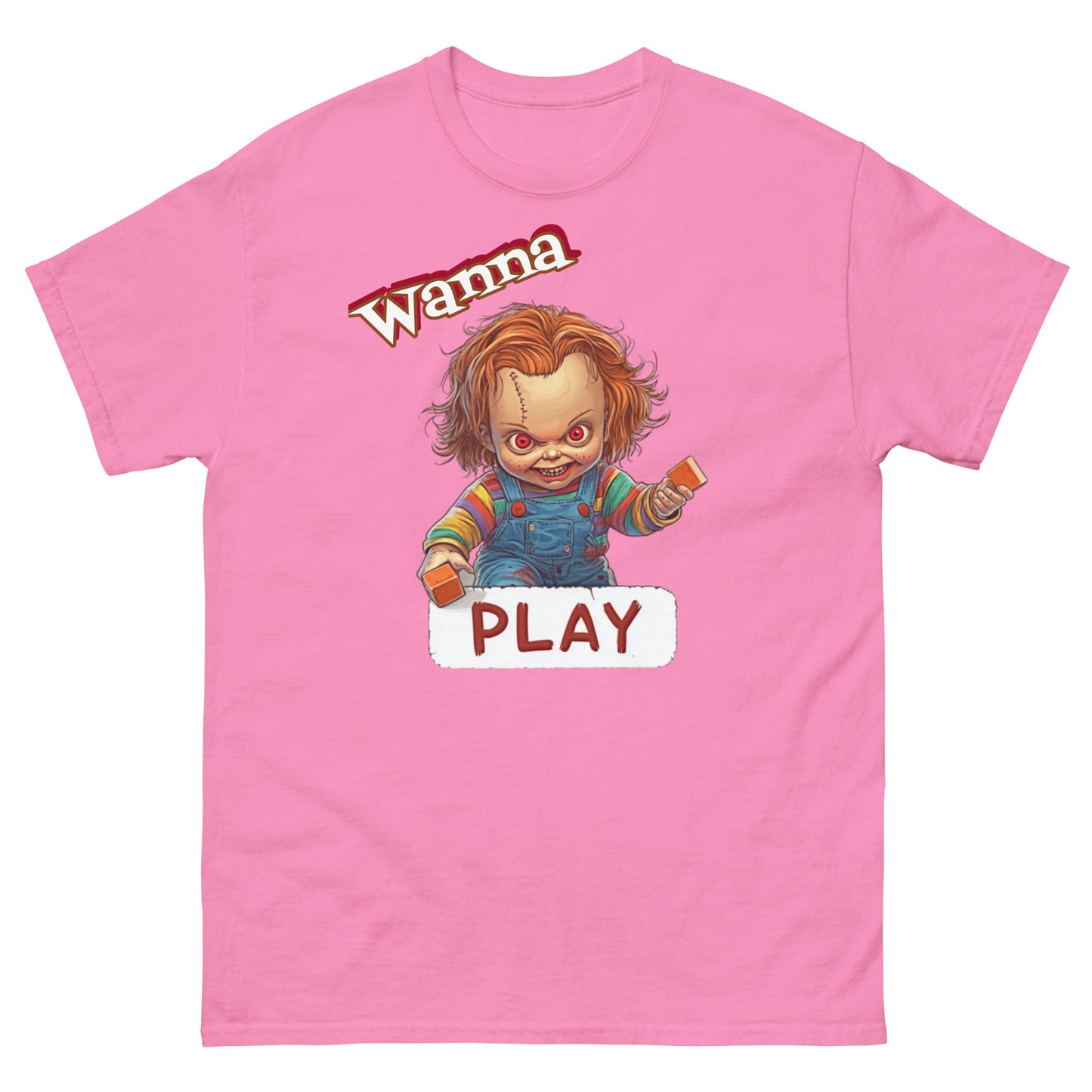 Chucky T-Shirt 'Wanna Play' Custom Horror Tees Little Chucky