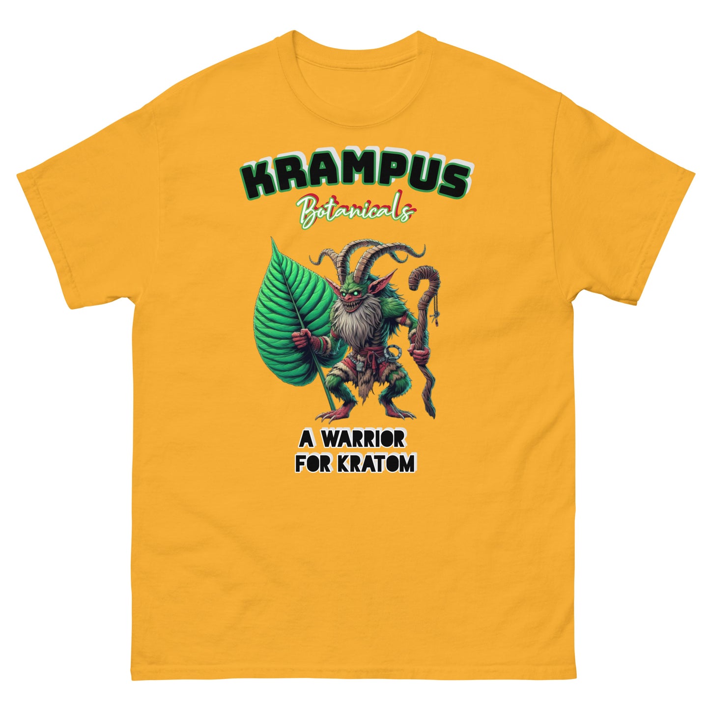 Krampus A Warrior For Kratom T-shirt | Kratom Warrior Tee | Krampus Botanicals Edition