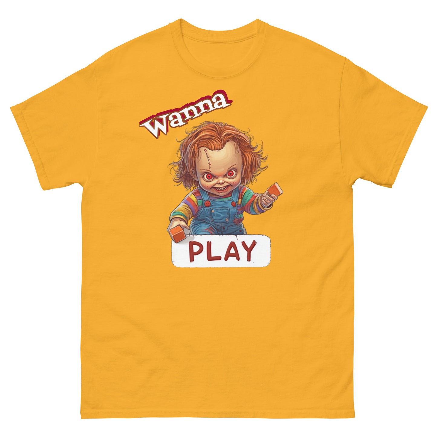 Chucky T-Shirt 'Wanna Play' Custom Horror Tees Little Chucky