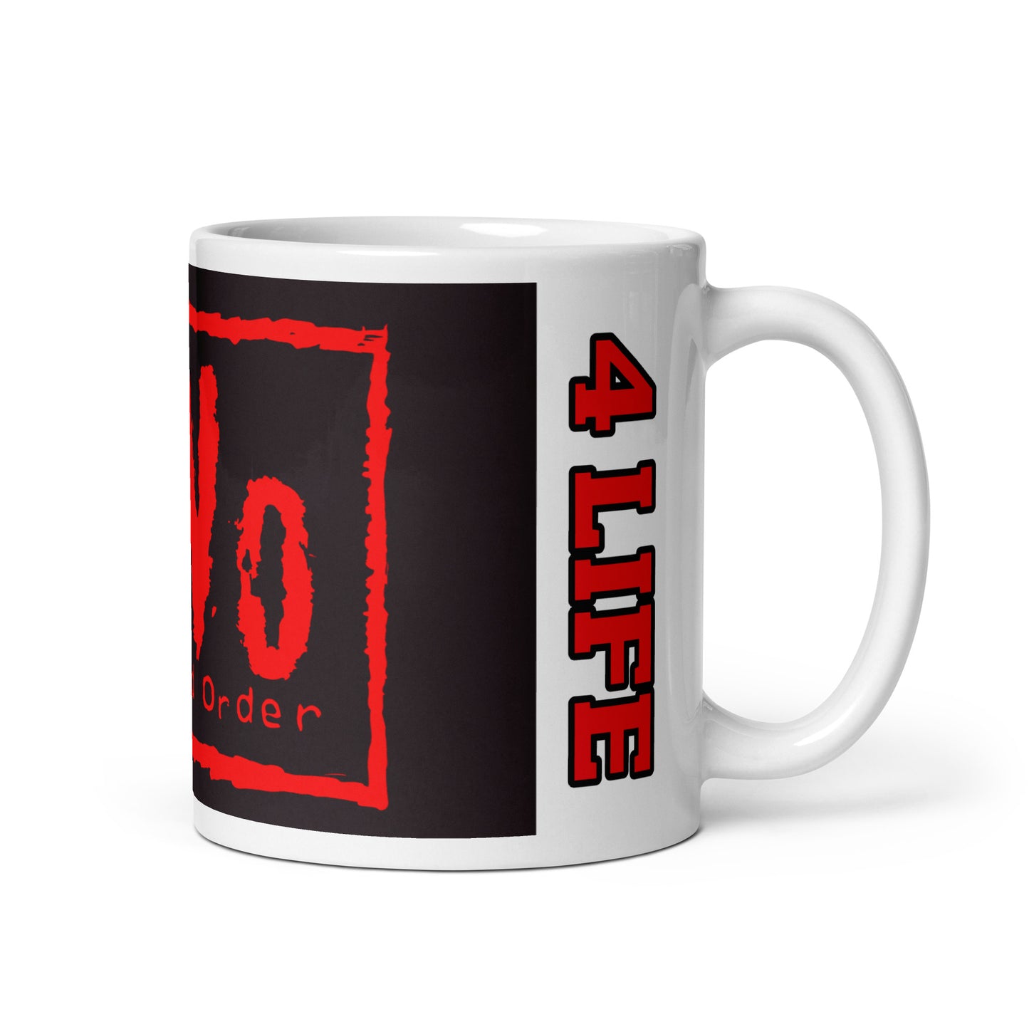 nWo Black and Red Logo Print White Glossy Mug | Custom Coffee Cups