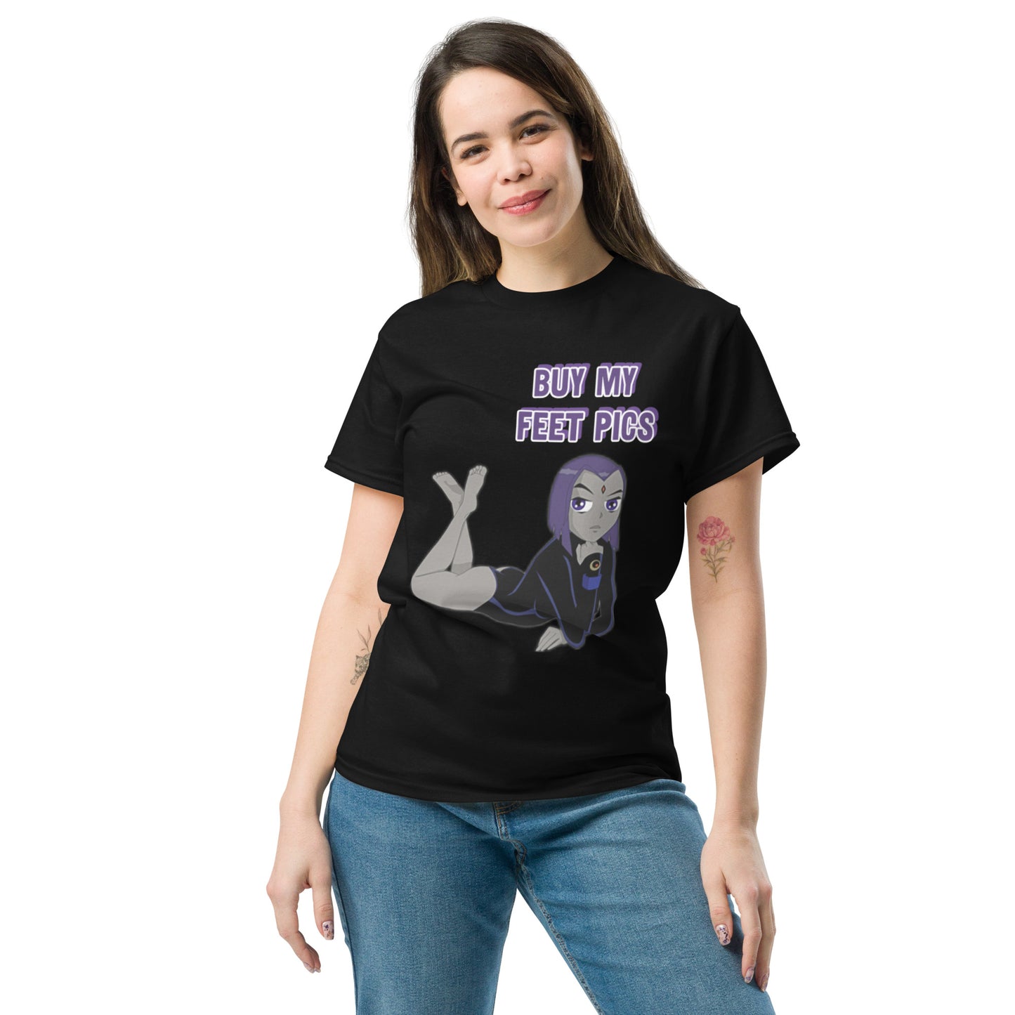 'Buy My Feet Pics' Raven Teen Titans T-shirt | Raven Tee DC Comics