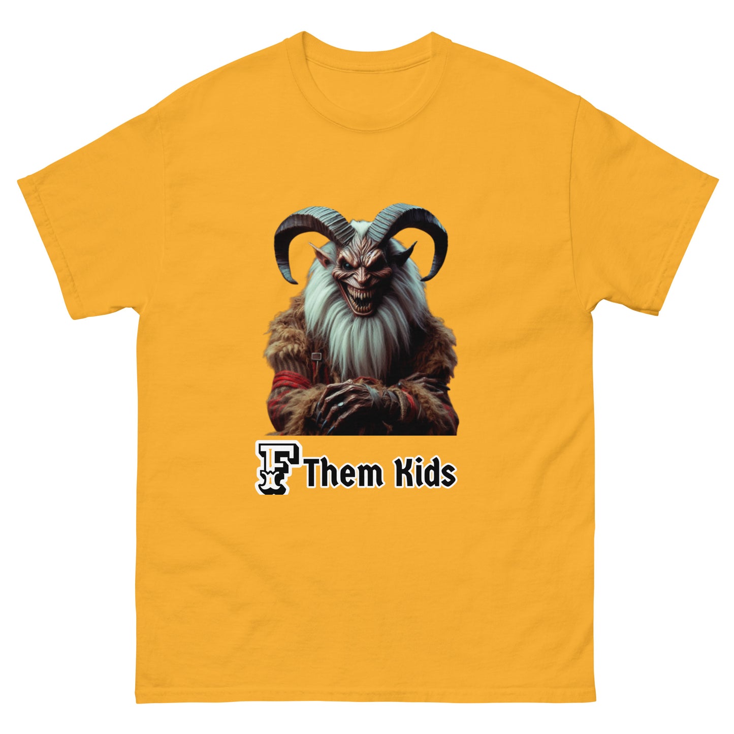 F Them Kids: Krampus Unisex Classic Tee (multiple colors & sizes) Funny Shirts