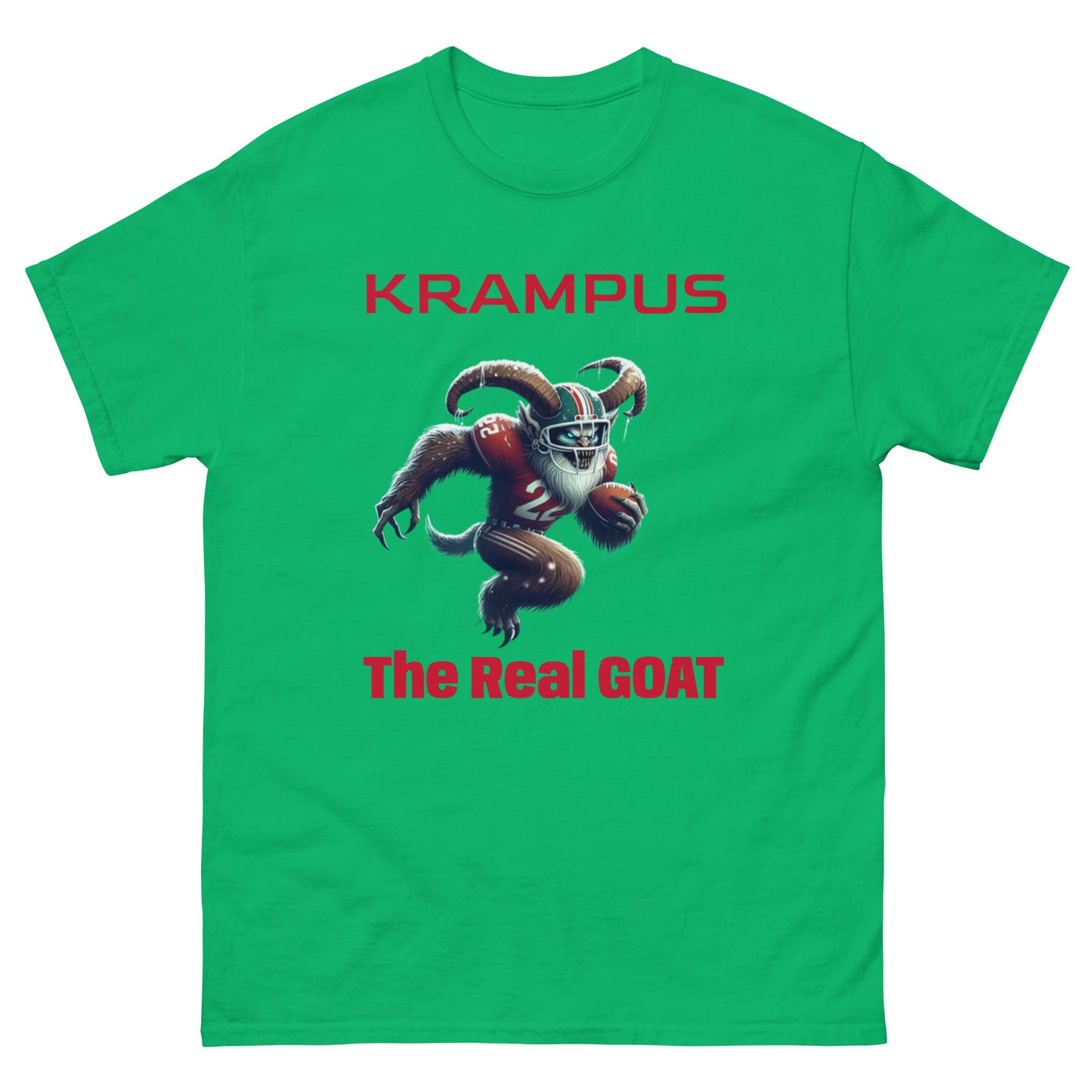 KRAMPUS: The Real GOAT Unisex Classic Tee (Football Edition) Funny Shirts