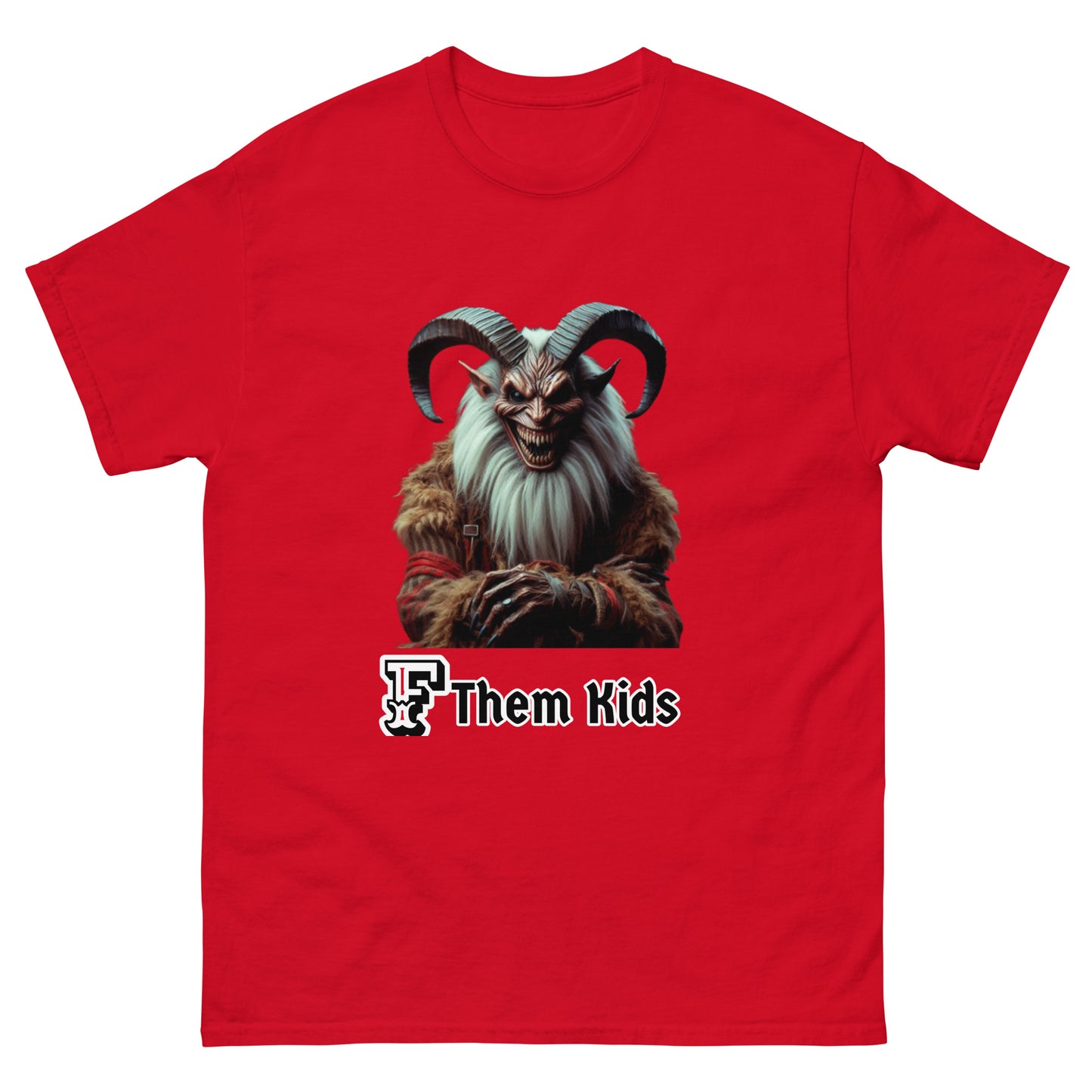 F Them Kids: Krampus Unisex Classic Tee (multiple colors & sizes) Funny Shirts