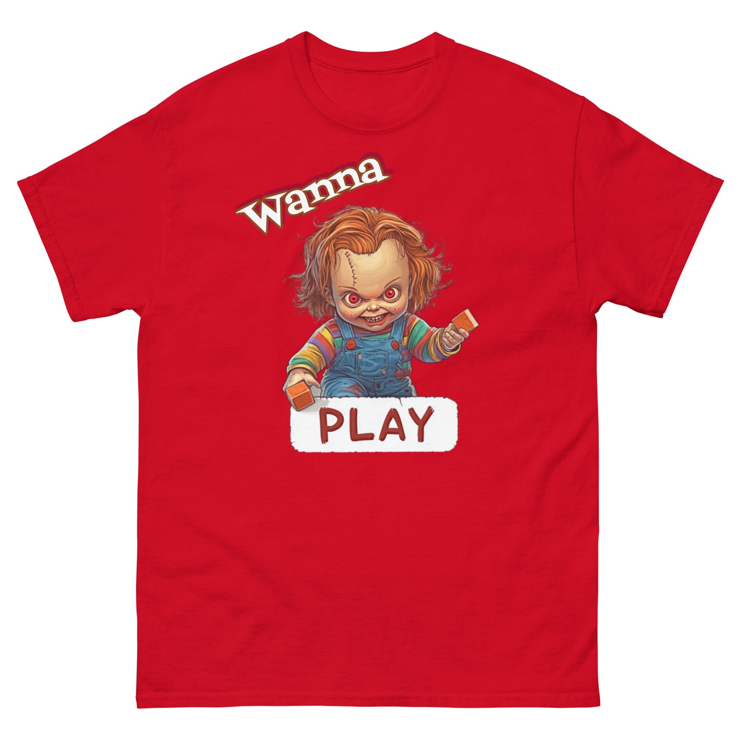 Chucky T-Shirt 'Wanna Play' Custom Horror Tees Little Chucky