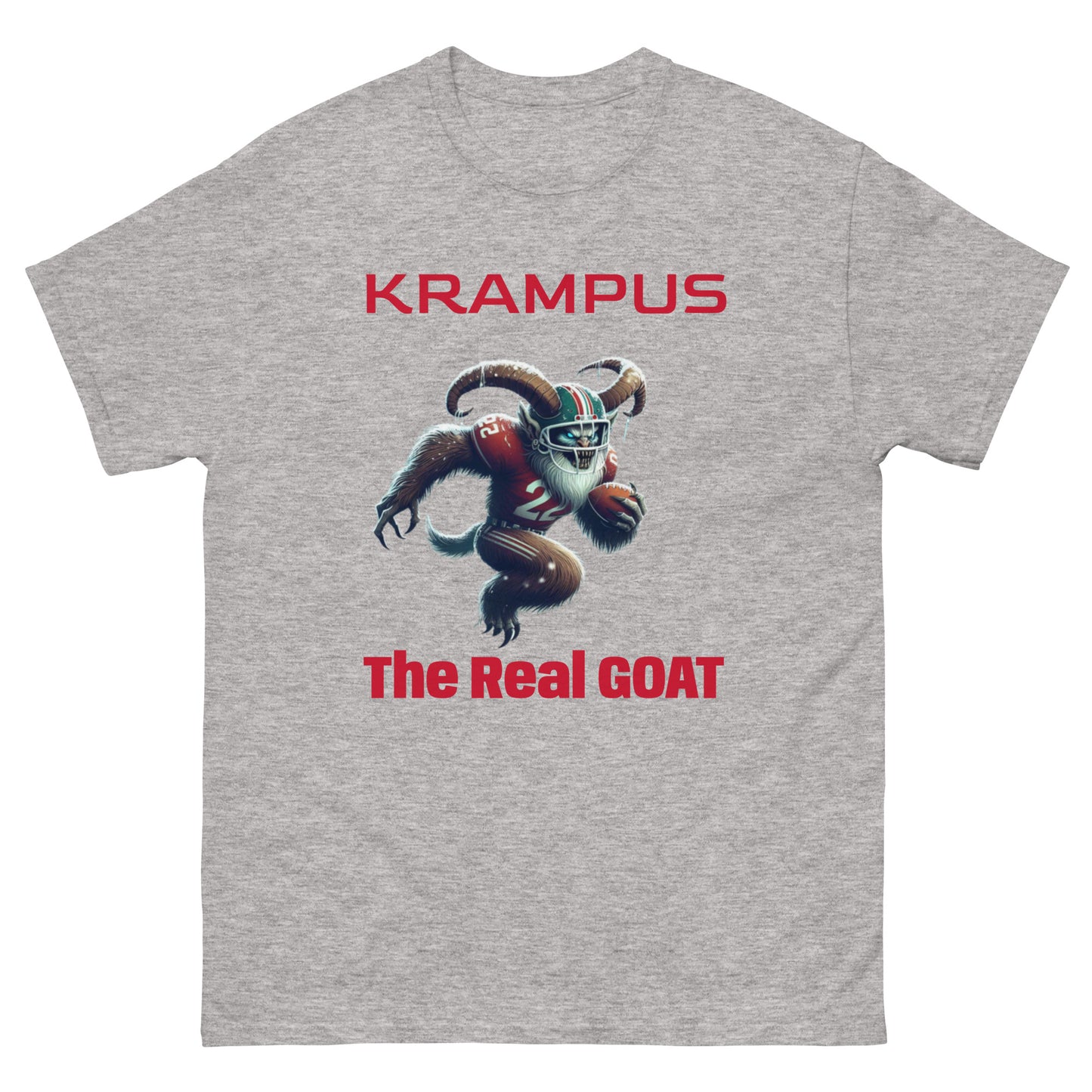 KRAMPUS: The Real GOAT Unisex Classic Tee (Football Edition) Funny Shirts