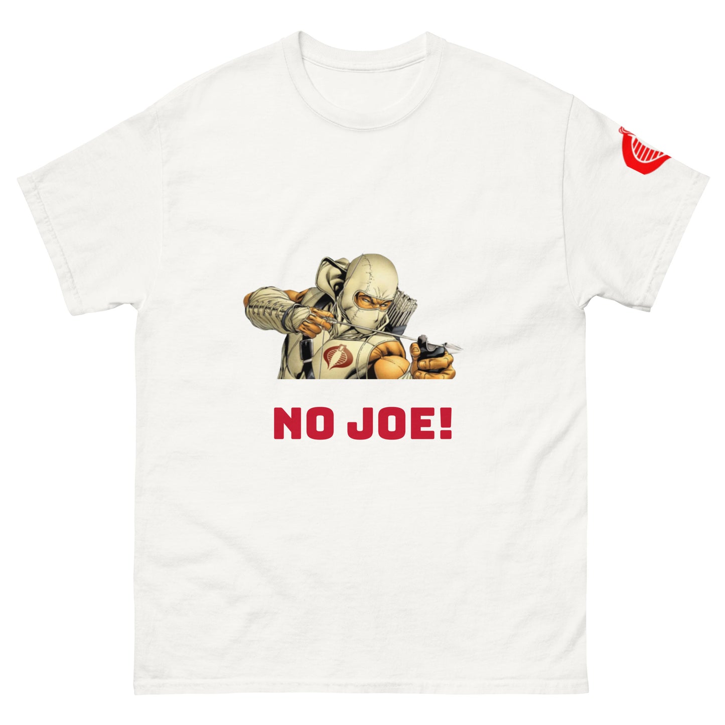 Storm Shadow NO JOE! Unisex Classic Tee w/ Cobra Command Logo on Left Sleeve