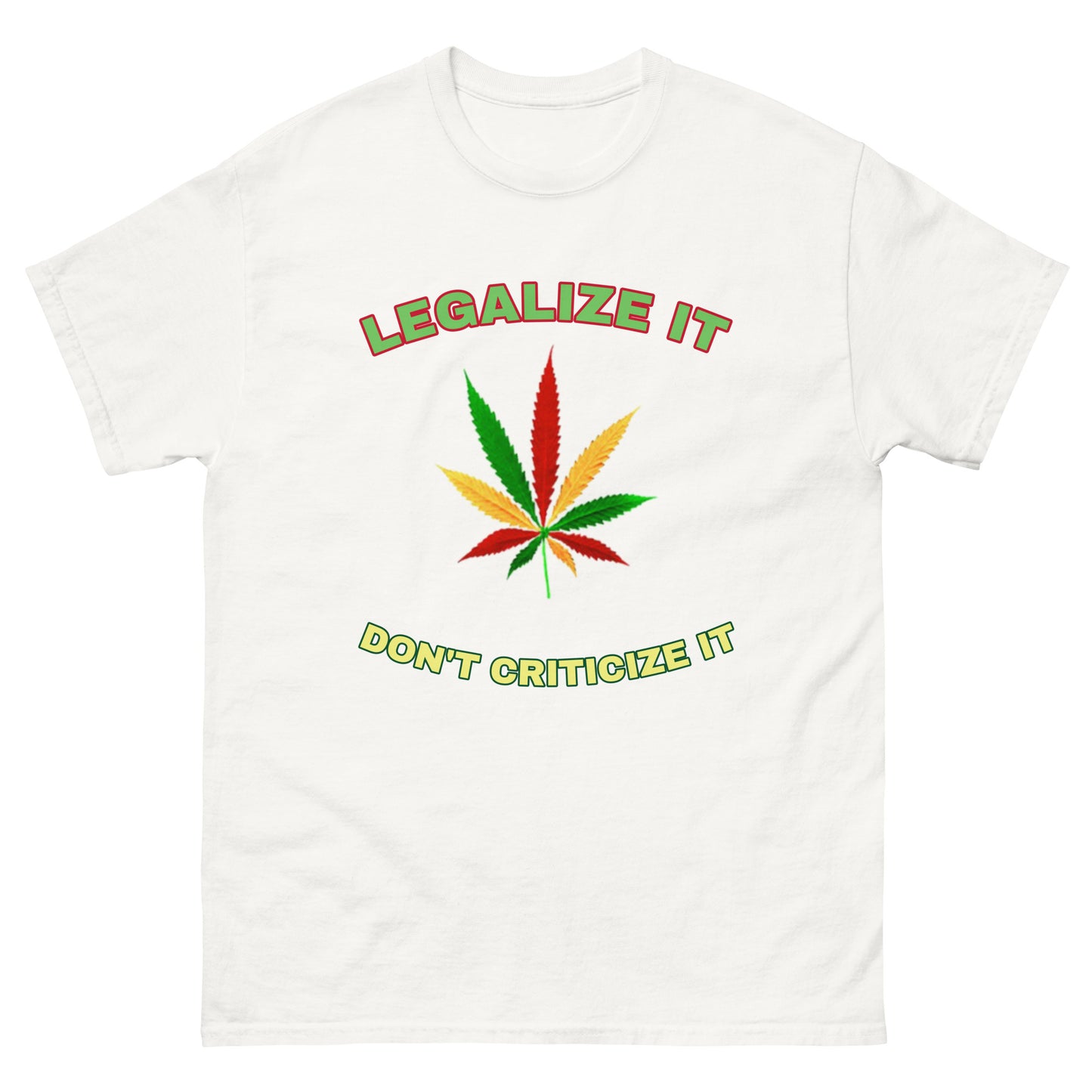 Weed T-Shirt Mens | 'Legalize It, Don't Criticize It' | Cannabis Tee Shirts